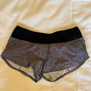 Women's Gray and Black Shorts